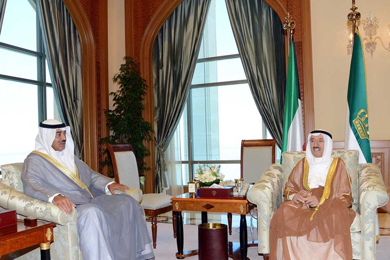 امير البلاد الشيخ صباح الاحمد مستقبلا وزير الخارجية الشيخ صباح الخالد