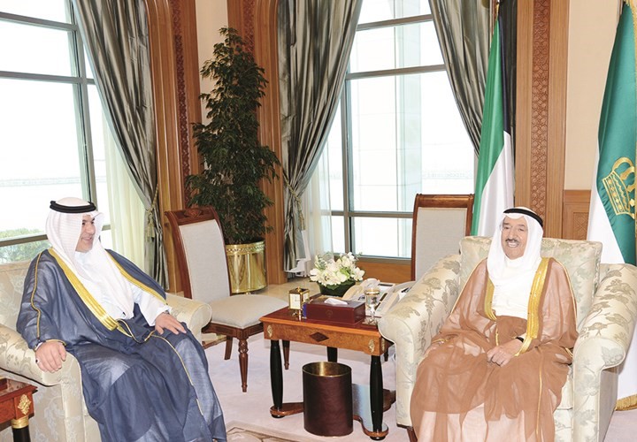 صاحب السمو الامير خلال استقباله عبد الله التميمي ﻿