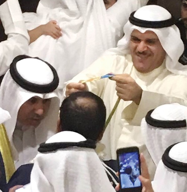 الشيخ سلمان الحمود يحتفي بالبطل بحضور رئيس مجلس الامة بالانابة عبدالله التميمي
