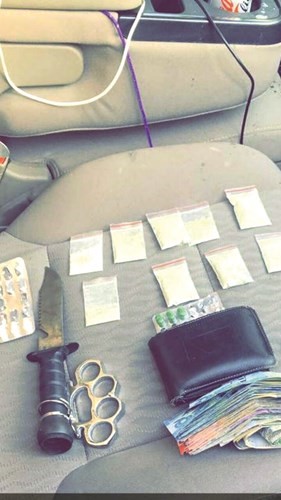 اكياس الشبو التي ضبطت بحوزة الاطفائيين﻿