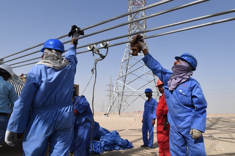 عدد من العاملين بالمشروع 
