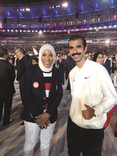 الشطي مع المبارزة الاميركية ابتهاج محمد