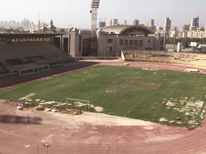 ستاد محمد الحمد مازال تحت الصيانة﻿