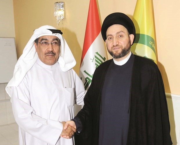 رئيس المجلس الاعلى الاسلامي العراقي عمار الحكيم مرحبا بنائب رئيس اتحاد الصحافيين العرب الزميل عدنان الراشد﻿