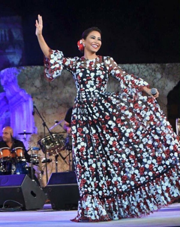 شاهد.. لماذا اثار فستان شيرين في مهرجان بعلبك موجة سخرية.. وهذا تفسير أهل الموضة