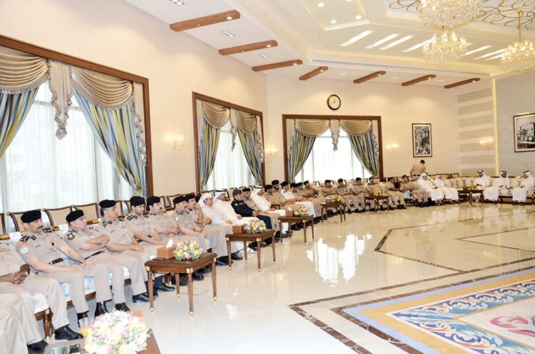 قيادات وزارة الداخلية حضرت مراسم استقبالرئيس مجلس الوزراء ووزير الداخلية القطري الشيخ عبدالله بن ناصر بن خليفة ال ثاني