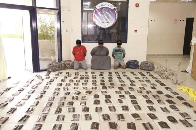 المتهمون بجلب ١٦٠ كيلو حشيش من ارباب السوابق