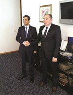 السفير ناصر المطيري مع وزير الامن البوسني دراغان مكتيتش﻿