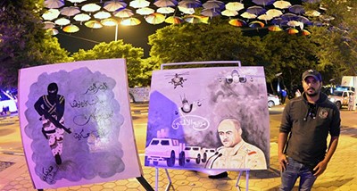 بالصور.. فنان سعودي عائد من الحد الجنوبي يعبر عن تضامنه مع المرابطين بالرسم