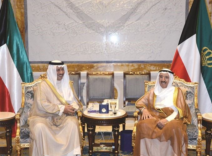 صاحب السمو الامير مستقبلا سمو رئيس الوزراء الشيخ جابر المبارك﻿