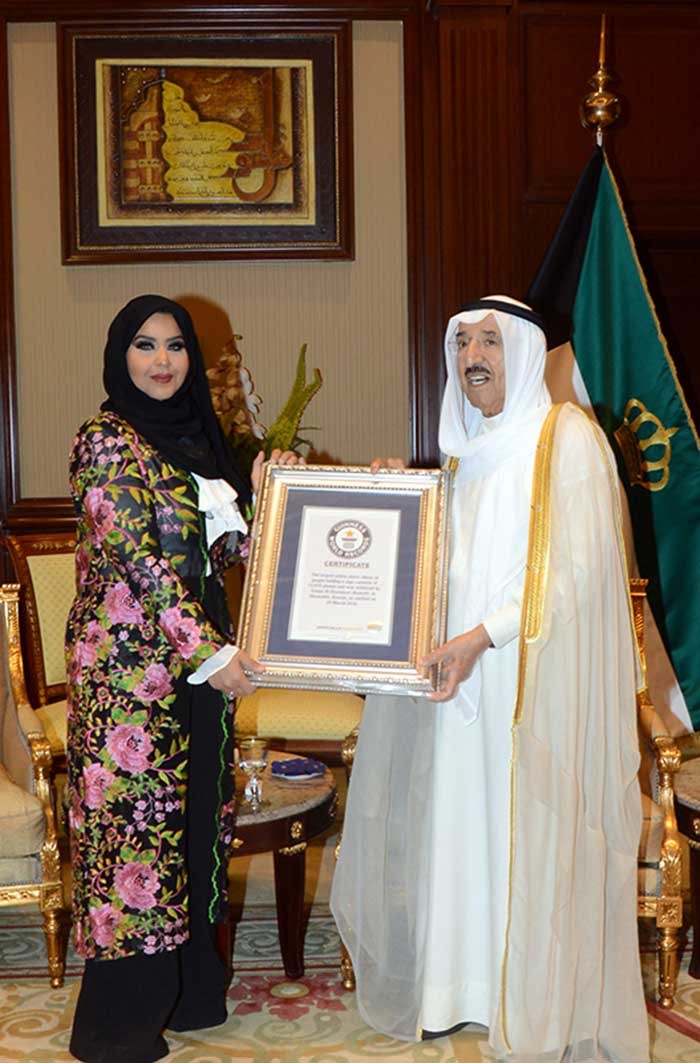 صاحب السمو الامير الشيخ صباح الاحمد مستقبلا دايمان الشمري