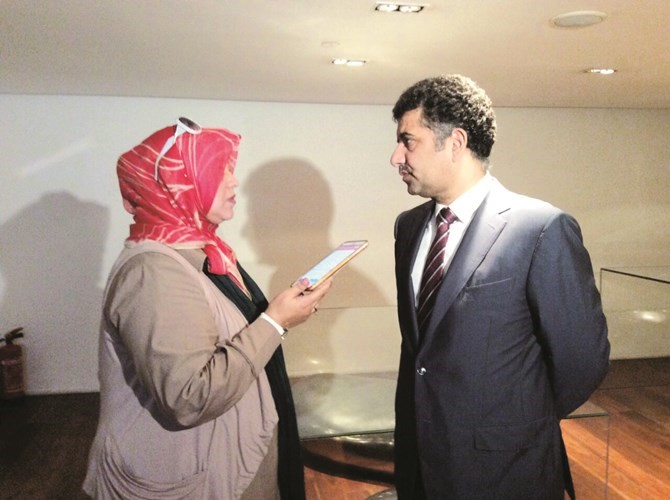 دعودة الرويعي متحدثا الى الانباء ناصر عبد السيد