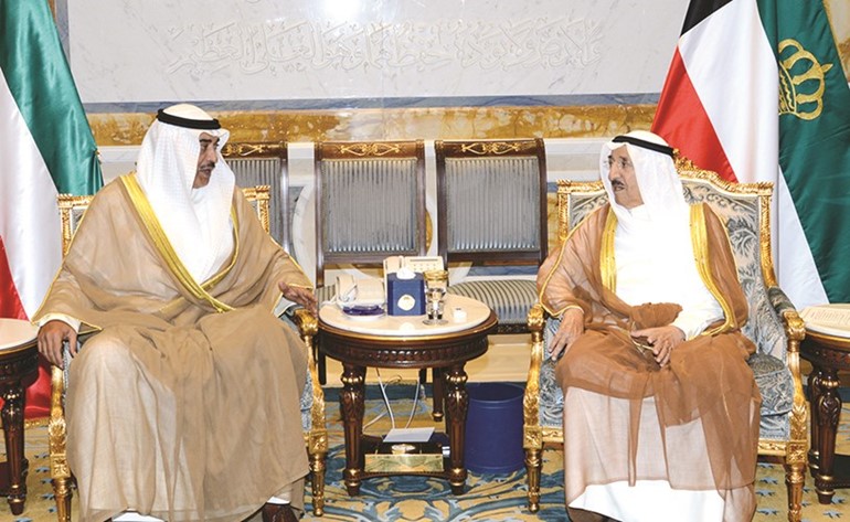 صاحب السمو الامير مستقبلا نائب رئيس الوزراء ووزير الخارجية الشيخ صباح الخالد