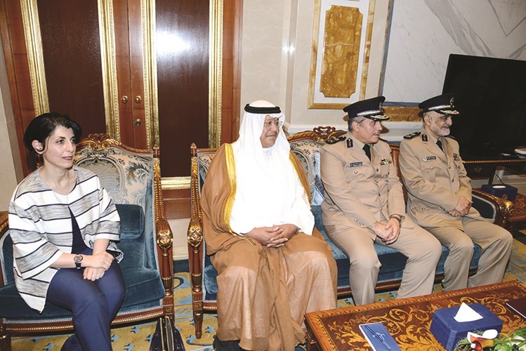 اللواء دفهد الدوسري واللواء اسعد الرويح والمدعي العام جمال الريش والمدعي العام فارعة عمادي