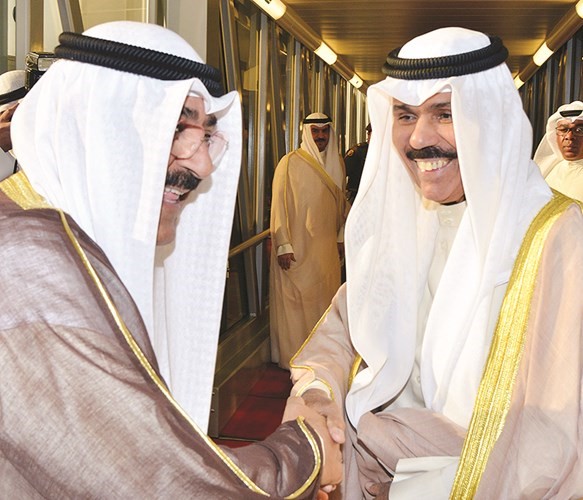 سمو نائب الامير الشيخ نواف الاحمد وحديث باسم مع الشيخ مشعل الاحمد﻿