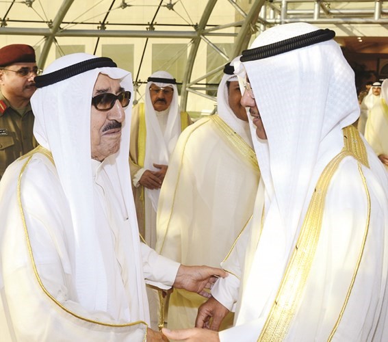 صاحب السمو الامير الشيخ صباح الاحمد ومبارك الخرينج﻿