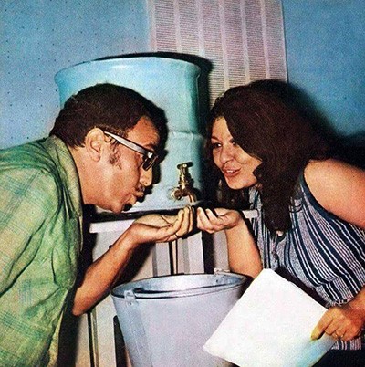 3 صور طريفة ونادرة لفؤاد المهندس مع شويكار