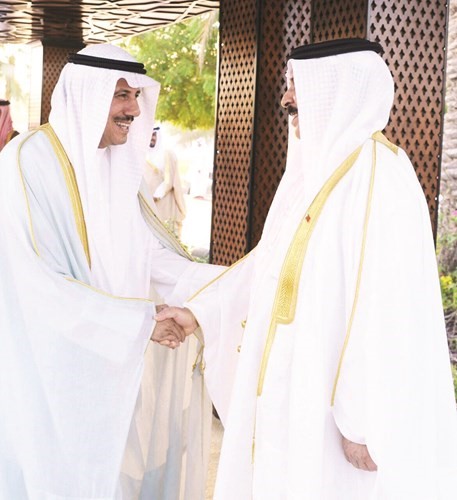  الملك حمد بن عيسى ال خليفة يتلقى تهنئة الشيخ عزام الصباح بمناسبة عيد الاضحى﻿