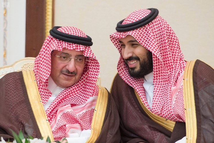سمو ولي العهد وسمو ولي ولي العهد خلال اقامة خادم الحرمين الشريفينحفل الاستقبال السنوي لاصحاب الدولة وكبار الشخصيات الاسلامية الذين ادوا فريضة الحج هذا العام واس