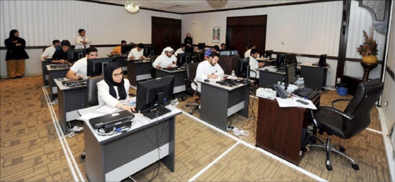 جانب من اختبارات التوظيف في القطاع النفطي﻿