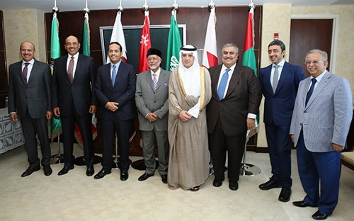 النائب الاول لرئيس مجلس الوزراء ووزير الخارجية الشيخ صباح الخالد مع وزراء خارجية دول مجلس التعاون الخليجي