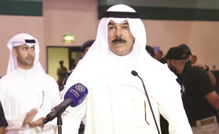 الشيخ محمد الخالد يلقي كلمة لابنائه في افتتاح البطولة﻿