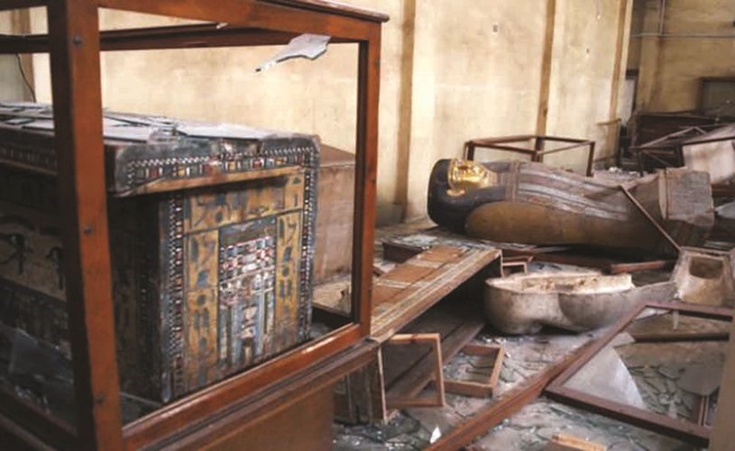 اثار التدمير واضحة على المتحف قبل 3 سنوات﻿
