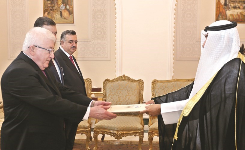 السفير سالم الزمانان يسلم اوراق اعتماده للرئيس العراقي فؤاد معصوم﻿