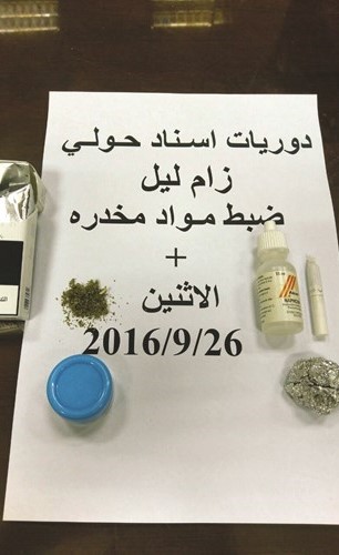 المضبوطات التي كانت بحوزة المتهمين ﻿