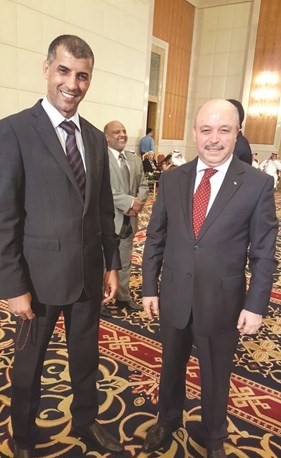 السفير الجزائري عبدالحميد عبداوي والقائم بالاعمال الليبي عبدالعالي انور مرتضى﻿