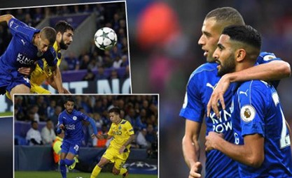 بالفيديو.. هدف جزائري خالص... محرز يصنع وسليماني يسجل لليستر