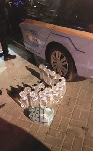 الخمور المحلية المضبوطة خلال الحملة﻿