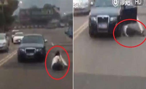 بالفيديو.. سيارة عاقبت صاحبتها وكادت تدهسها!