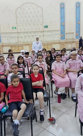 مجموعة من التلاميذ خلال الحملة﻿
