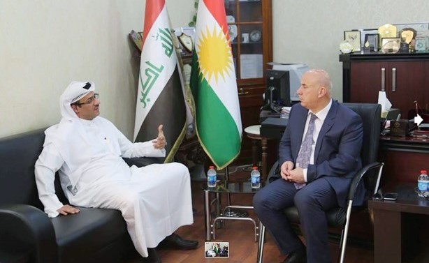  دعمر الكندري مع محافظ اربيل نوزاد هادي ﻿