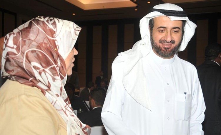 وزير الصحة السعودي مع الزميلة هناء السيد ﻿