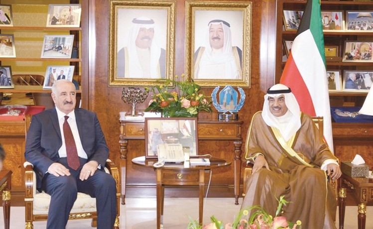 الشيخ صباح الخالد مستقبلا د عبدالباسط تركي سعيد﻿