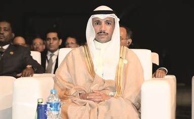 رئيس مجلس الامة مرزوق الغانم خلال الاحتفال﻿