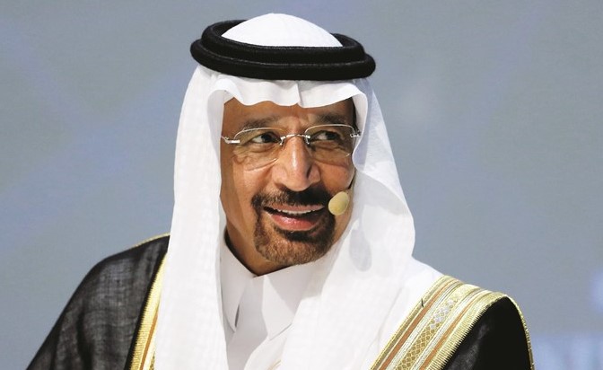 خالد الفالح متحدثا خلال المؤتمر العالمي للطاقة في اسطنبولرويترز ﻿
