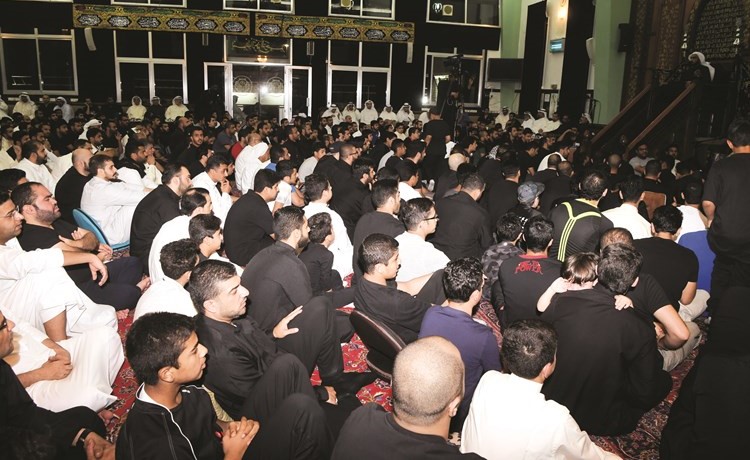 جانب من الحضور في حسينية ال ياسين محمد هاشم﻿