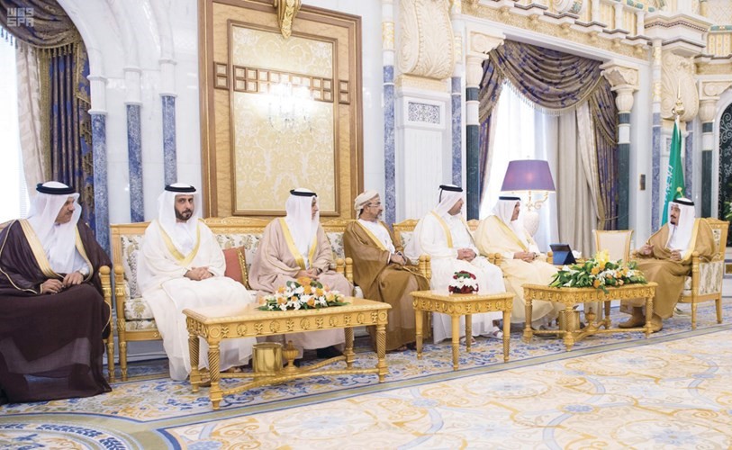 خادم الحرمين الشريفين الملك سلمان بن عبدالعزيز خلال لقائه الوزراء المعنيين بالسياحة في دول مجلس التعاون﻿