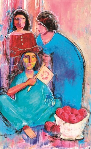 احدى لوحات الفنانة شيماء اشكناني﻿