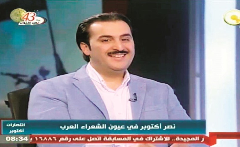 الشاعر د عيسى العميري اثناء استضافته في قناة ON المصرية بمناسبة الاحتفال بـ ٦ اكتوبر﻿