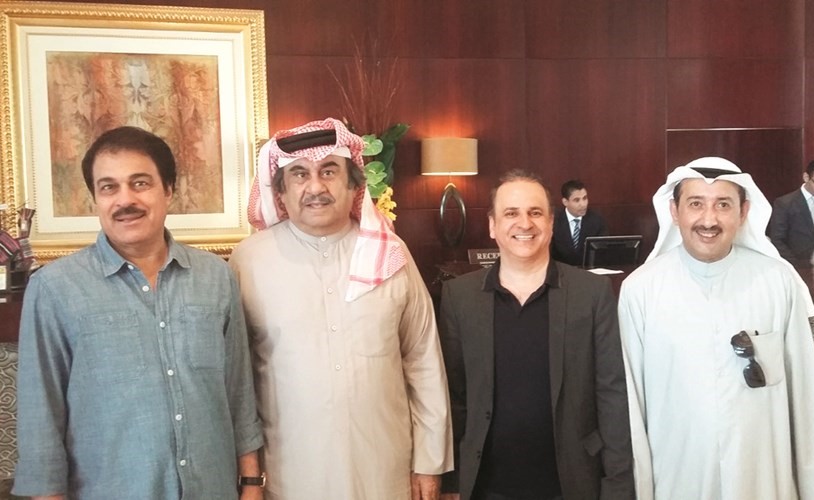 وليد العوضي مع العملاق عبدالحسين عبدالرضا وابراهيم الحربي ومحمد العسعوسي﻿