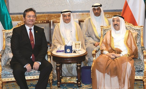 صاحب السمو الامير خلال استقباله سفير منغوليا ﻿