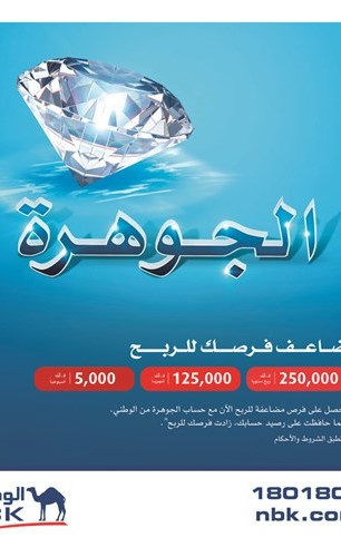 «الوطني»: 3 فائزين بـ 5.000 دينارفي حساب «الجوهرة»