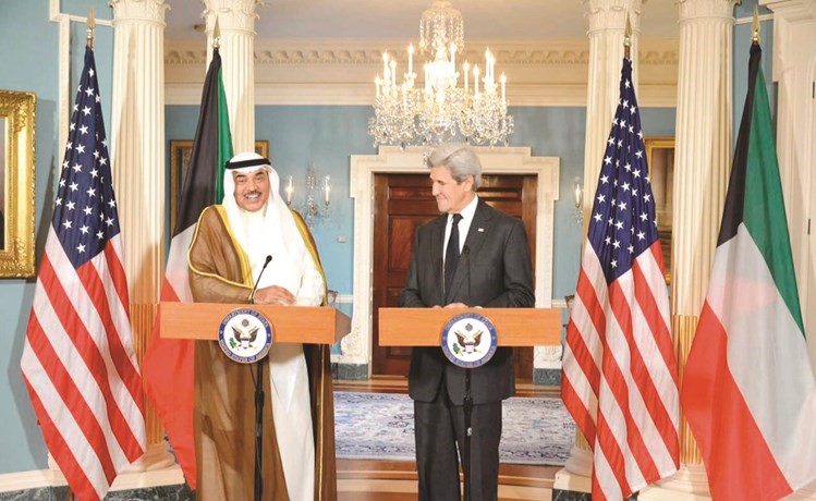  الشيخ صباح الخالد مع وزير الخارجية الاميركي جون كيري  ﻿