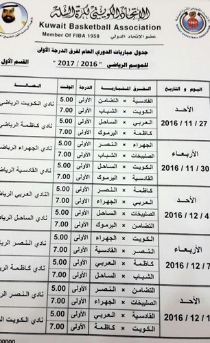 أخيراً.. «السلة» يعتمد جدول الدوري