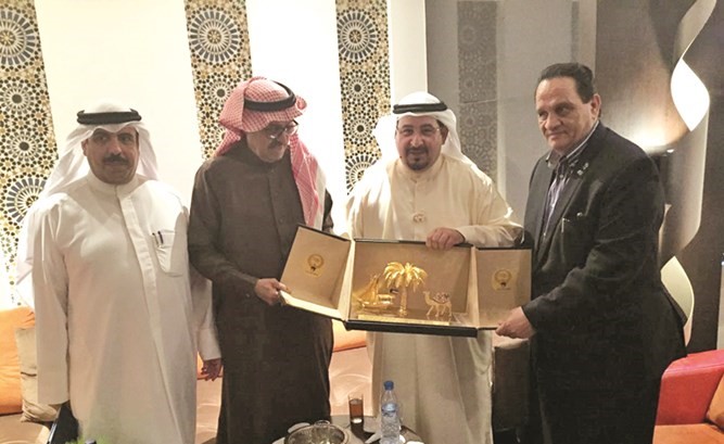 الشيخ فهد جابر العلي وسعود بن عبدالعزيز واحمد ناصر﻿