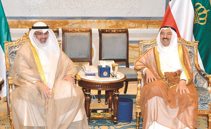صاحب السمو الامير الشيخ صباح الاحمد مستقبلا عادل الصرعاوي ﻿